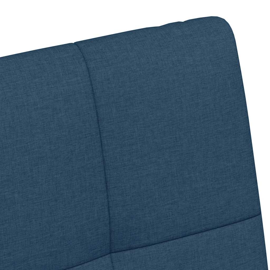 Sillas de Comedor con Ruedas 2 pcs Azul 58 x 65 x 94 cm tela