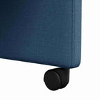 Sillas de Comedor con Ruedas 2 pcs Azul 58 x 65 x 94 cm tela