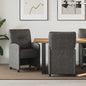 Dining Chairs with Wheels 2 pcs Grey 57 x 67 x 95 cm
