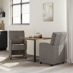 Sillas de Comedor con Ruedas 2 pcs Gris 57 x 67 x 95 cm
