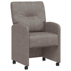 Sillas de Comedor con Ruedas 2 pcs Gris 57 x 67 x 95 cm