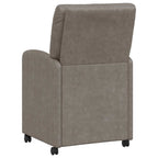 Sillas de Comedor con Ruedas 2 pcs Gris 57 x 67 x 95 cm