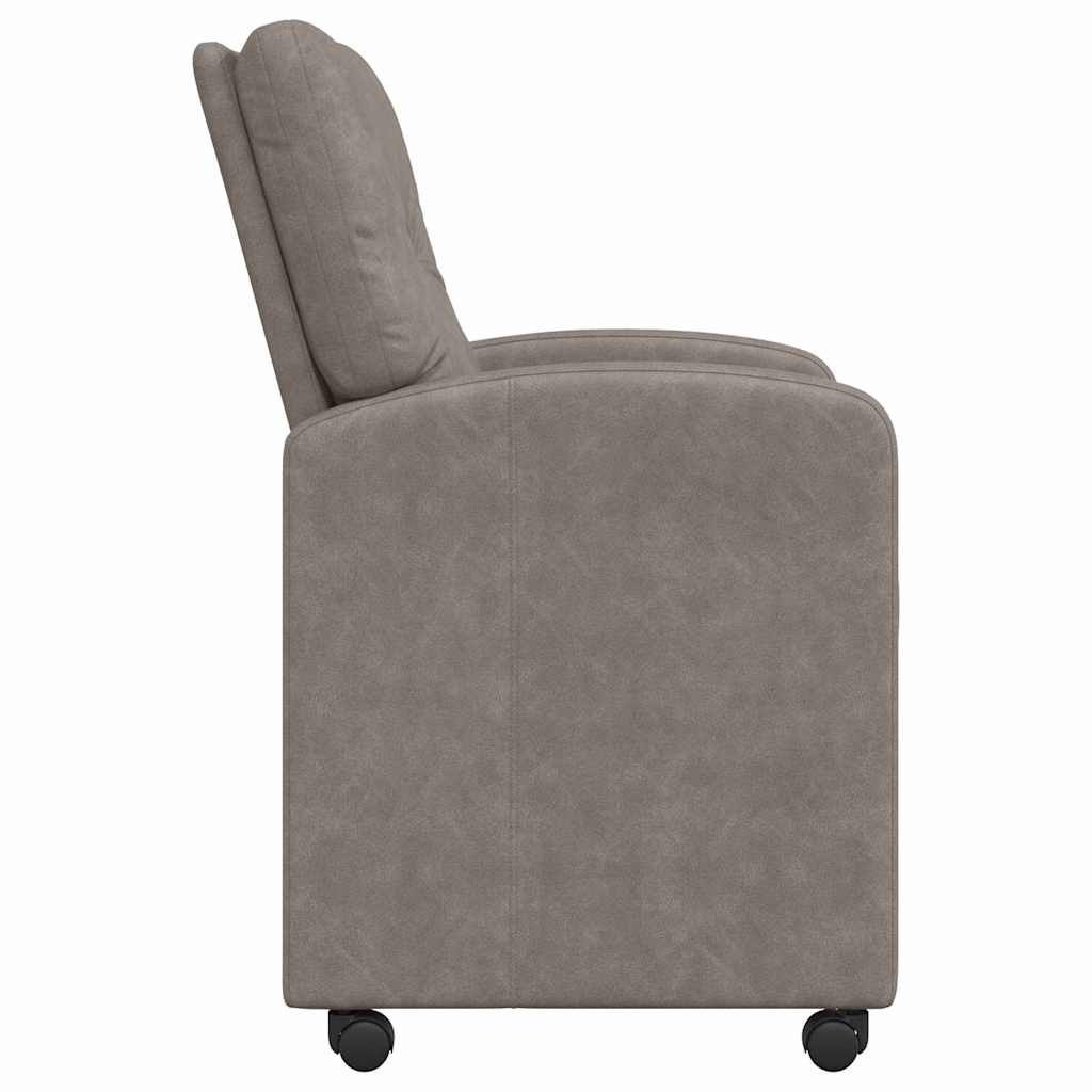 Sillas de Comedor con Ruedas 2 pcs Gris 57 x 67 x 95 cm