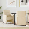 Sillas de Comedor con Ruedas 2 pcs Azul 57 x 67 x 95 cm tela