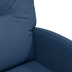 Sillas de Comedor con Ruedas 2 pcs Azul 57 x 67 x 95 cm tela