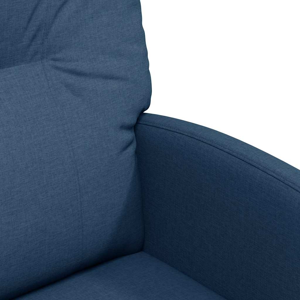 Sillas de Comedor con Ruedas 2 pcs Azul 57 x 67 x 95 cm tela