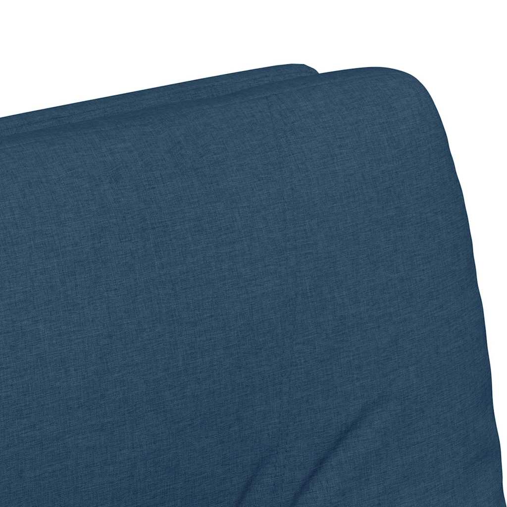 Sillas de Comedor con Ruedas 2 pcs Azul 57 x 67 x 95 cm tela