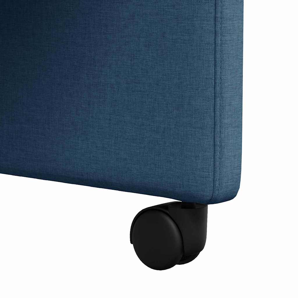 Sillas de Comedor con Ruedas 2 pcs Azul 57 x 67 x 95 cm tela