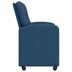 Sillas de Comedor con Ruedas 2 pcs Azul 57 x 67 x 95 cm tela