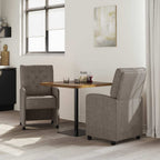 Sillas de Comedor con Ruedas 2 pcs Gris 58 x 67 x 97 cm