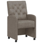 Sillas de Comedor con Ruedas 2 pcs Gris 58 x 67 x 97 cm
