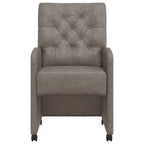 Sillas de Comedor con Ruedas 2 pcs Gris 58 x 67 x 97 cm