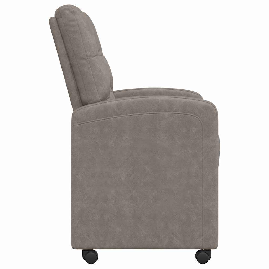 Sillas de Comedor con Ruedas 2 pcs Gris 58 x 67 x 97 cm