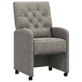 Sillas de Comedor con Ruedas 2 pcs Gris claro 58 x 67 x 97 cm