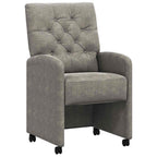 Sillas de Comedor con Ruedas 2 pcs Gris claro 58 x 67 x 97 cm