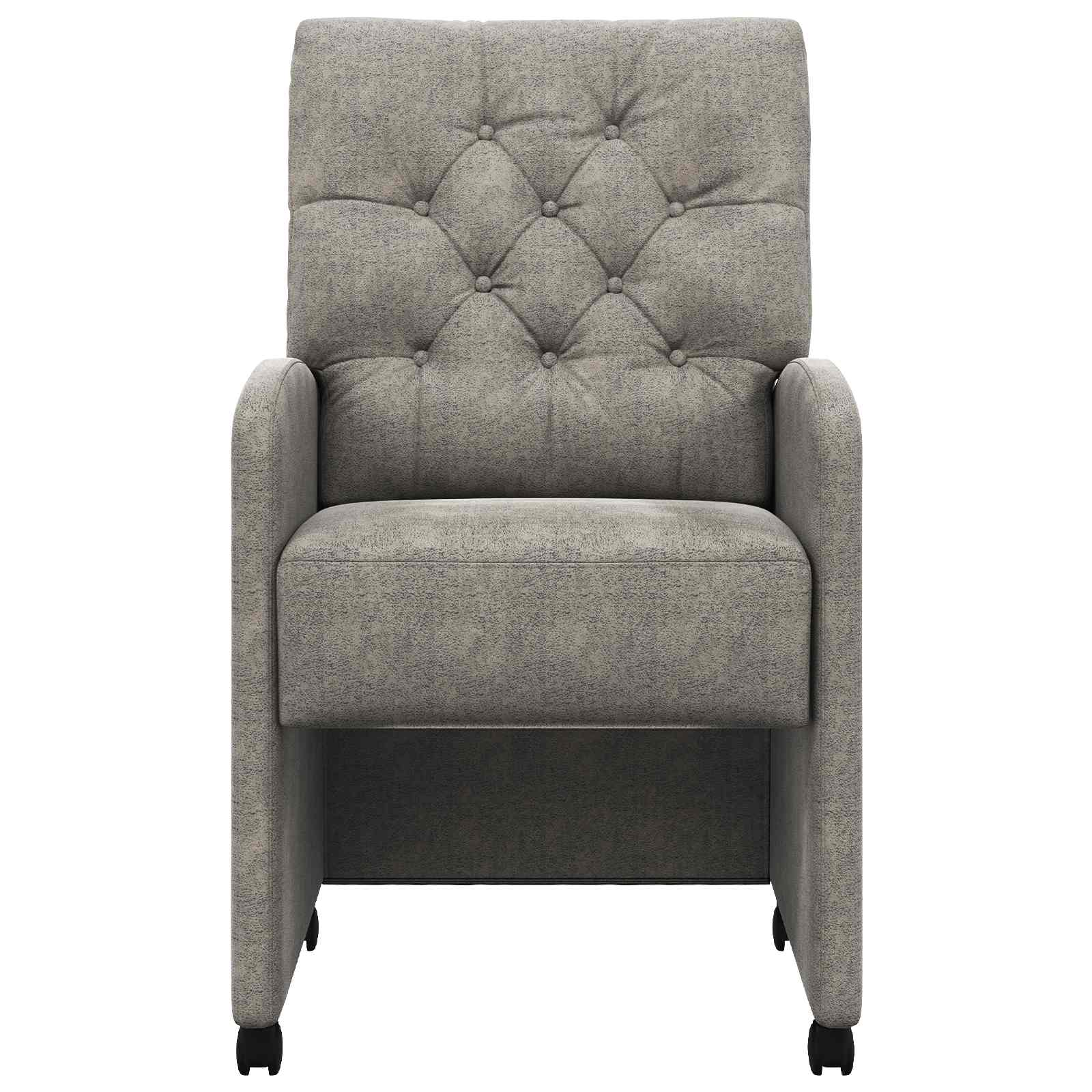 Sillas de Comedor con Ruedas 2 pcs Gris claro 58 x 67 x 97 cm