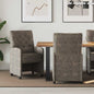 Cadeiras de Jantar com Rodas 2 unidades Cinzento claro 58 x 67 x 97 cm