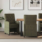 Cadeiras de Jantar com Rodas 2 unidades Cinzento claro 58 x 67 x 97 cm