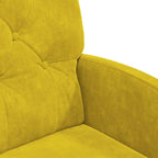 Sillas de Comedor con Ruedas 2 pcs Amarillo 58 x 67 x 97 cm
