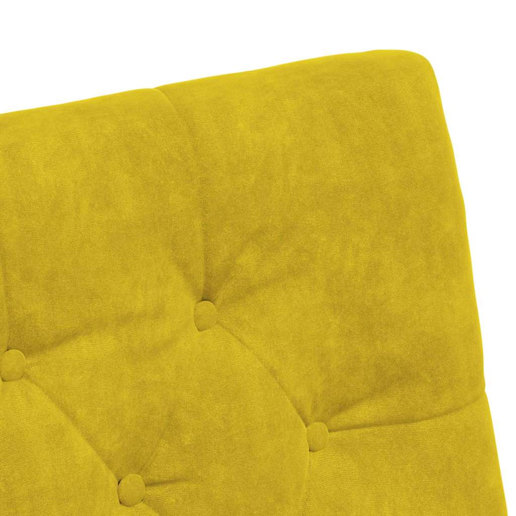 Sillas de Comedor con Ruedas 2 pcs Amarillo 58 x 67 x 97 cm