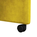 Sillas de Comedor con Ruedas 2 pcs Amarillo 58 x 67 x 97 cm