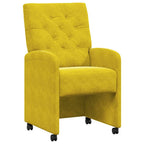 Sillas de Comedor con Ruedas 2 pcs Amarillo 58 x 67 x 97 cm