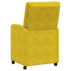 Sillas de Comedor con Ruedas 2 pcs Amarillo 58 x 67 x 97 cm