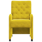 Sillas de Comedor con Ruedas 2 pcs Amarillo 58 x 67 x 97 cm