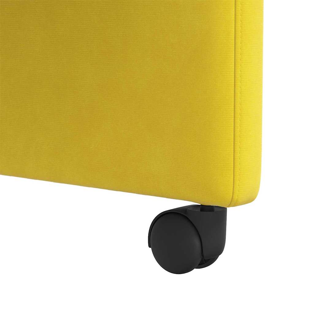 Sillas de Comedor con Ruedas 2 pcs Amarillo 58 x 65 x 98 cm