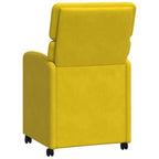 Sillas de Comedor con Ruedas 2 pcs Amarillo 58 x 65 x 98 cm