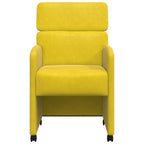 Sillas de Comedor con Ruedas 2 pcs Amarillo 58 x 65 x 98 cm