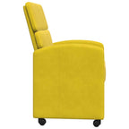 Sillas de Comedor con Ruedas 2 pcs Amarillo 58 x 65 x 98 cm