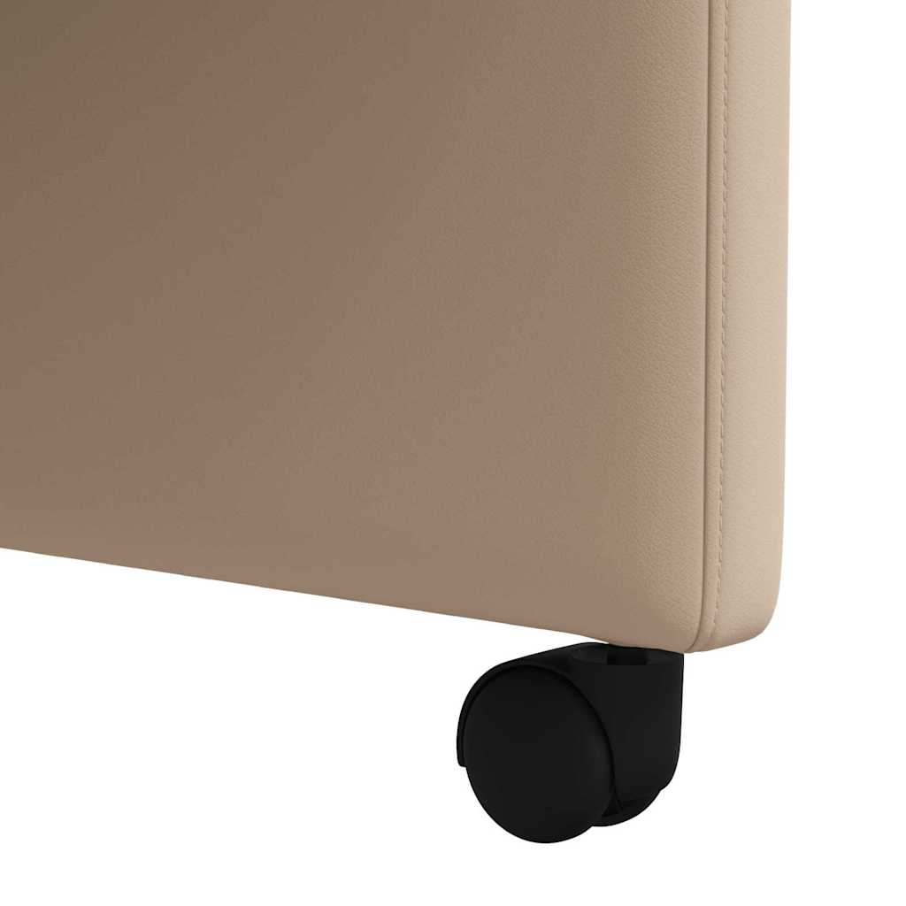 Sillas de Comedor con Ruedas 2 pcs Capuchino 58 x 65 x 98 cm