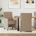Sillas de Comedor con Ruedas 2 pcs Capuchino 58 x 65 x 98 cm