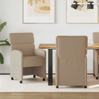 Sillas de Comedor con Ruedas 2 pcs Capuchino 58 x 65 x 98 cm