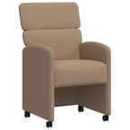 Sillas de Comedor con Ruedas 2 pcs Capuchino 58 x 65 x 98 cm