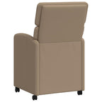 Sillas de Comedor con Ruedas 2 pcs Capuchino 58 x 65 x 98 cm