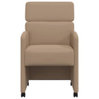 Sillas de Comedor con Ruedas 2 pcs Capuchino 58 x 65 x 98 cm
