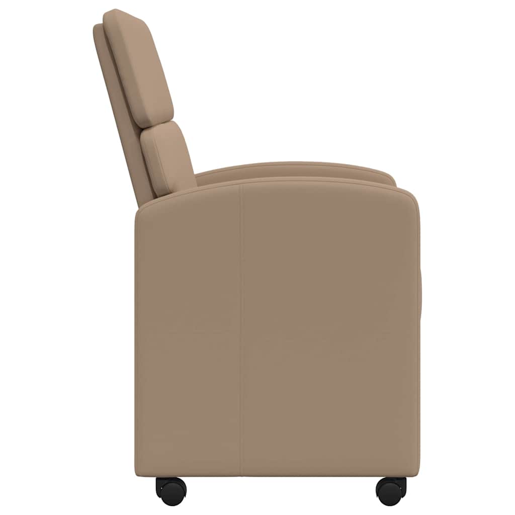 Sillas de Comedor con Ruedas 2 pcs Capuchino 58 x 65 x 98 cm
