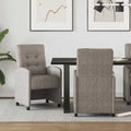 Sillas de Comedor con Ruedas 2 pcs Gris 58 x 67 x 97 cm