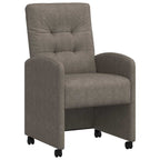 Sillas de Comedor con Ruedas 2 pcs Gris 58 x 67 x 97 cm