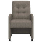 Sillas de Comedor con Ruedas 2 pcs Gris 58 x 67 x 97 cm