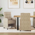 Sillas de Comedor con Ruedas 2 pcs Gris claro 58 x 67 x 97 cm