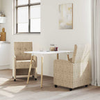 Sillas de Comedor con Ruedas 2 pcs Gris claro 58 x 67 x 97 cm