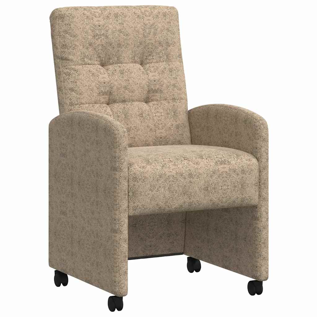 Sillas de Comedor con Ruedas 2 pcs Gris claro 58 x 67 x 97 cm