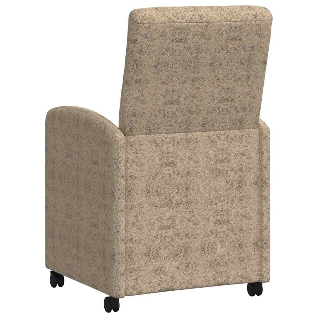 Sillas de Comedor con Ruedas 2 pcs Gris claro 58 x 67 x 97 cm