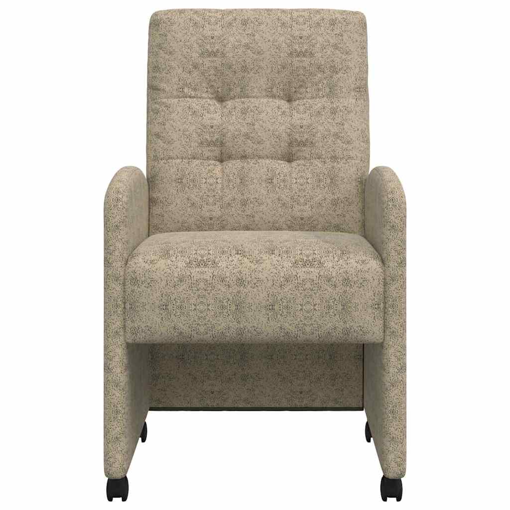 Sillas de Comedor con Ruedas 2 pcs Gris claro 58 x 67 x 97 cm