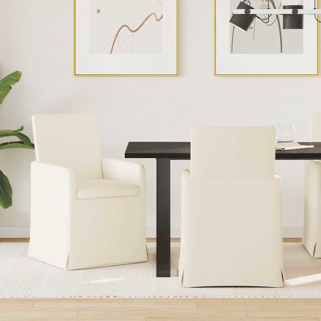 Dining Chairs 2 pcs Light Grey 57 x 67 x 95 cm Linen