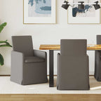 Sillas de comedor 2 pcs Gris claro 57 x 67 x 95 cm Lino
