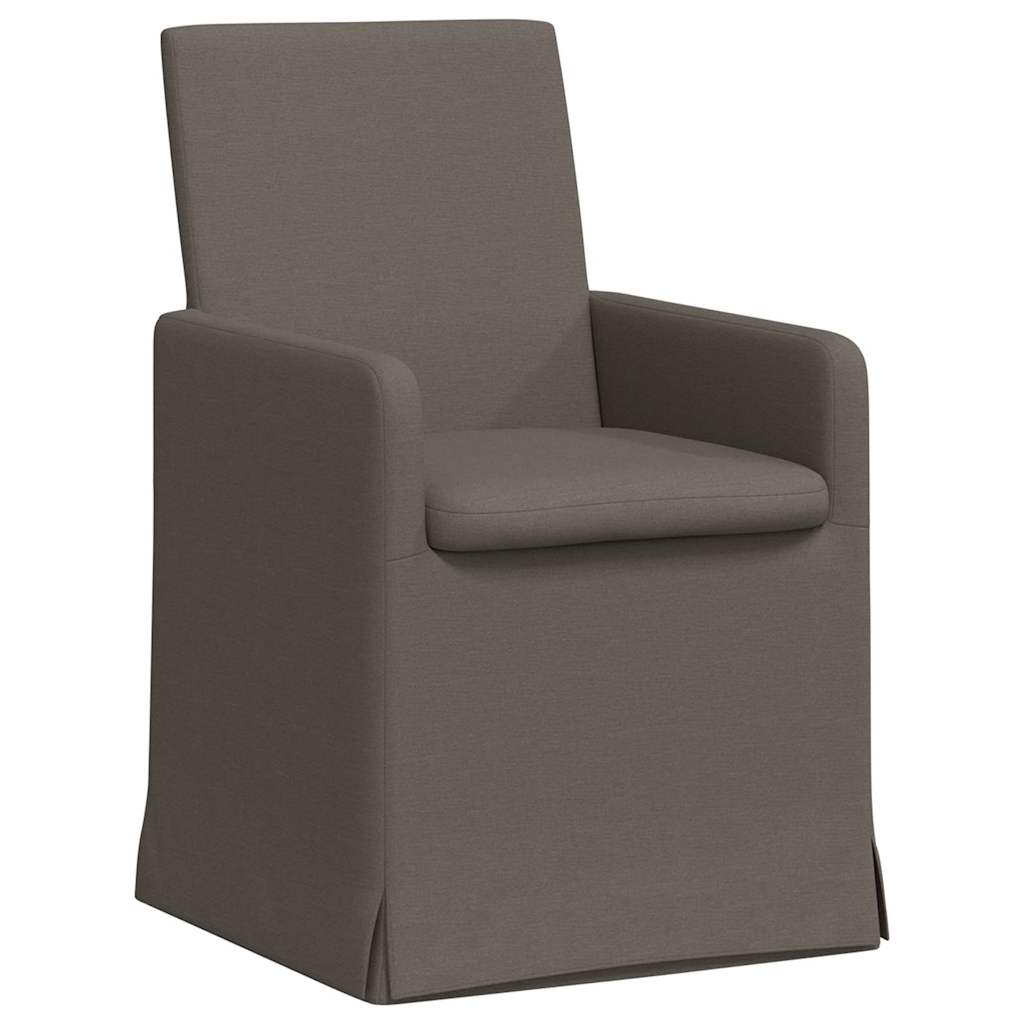 Sillas de comedor 2 pcs Gris claro 57 x 67 x 95 cm Lino